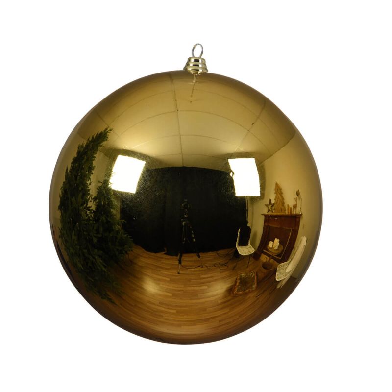 Light Gold Christmas Tree Bauble (14cm)