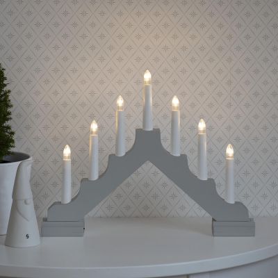 7 LED Bulb Candlestick - Grey