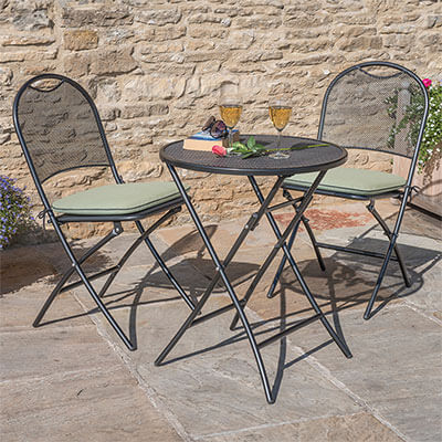 Kettler Café Napoli - Bistro Patio Furniture Table Set (2 Chairs)