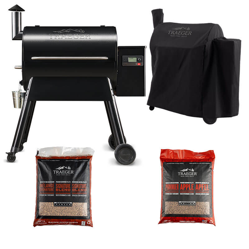 Traeger Pro 780 Black International BBQ (With Free Cover and 2 Bags of Pellets)