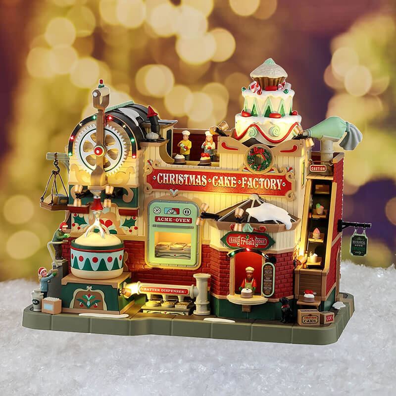 Lemax Christmas Cake Factory (Includes Power Adapter) - Christmas Village Model