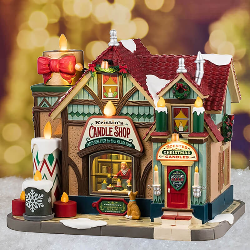 Lemax Kristin's Candle Shop (Battery Operated) - Christmas Village Model