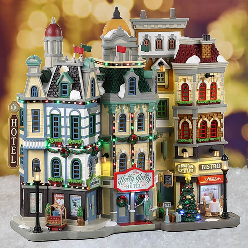 Lemax The Holly Jolly Hotel (Battery Operated) - Christmas Village Model