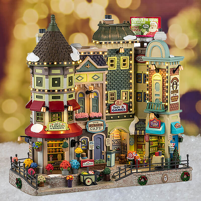 Lemax Jingle Bell Bazaar (Battery Operated) - Christmas Village Model