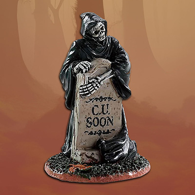 Lemax Halloween Grim Reaper Tombstone