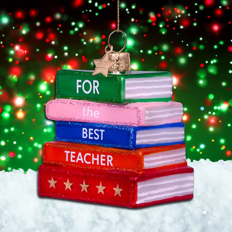 Vondels Multi Best Teacher Christmas Tree Decoration (8cm)