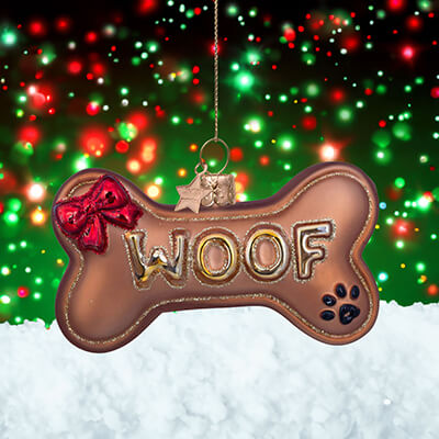 Vondels Dog Bone Christmas Tree Decoration (6.5cm)