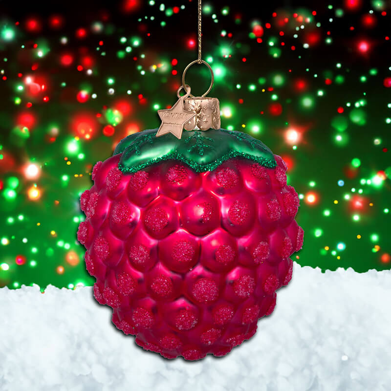 Vondels Raspberry Christmas Tree Decoration (6.5cm)