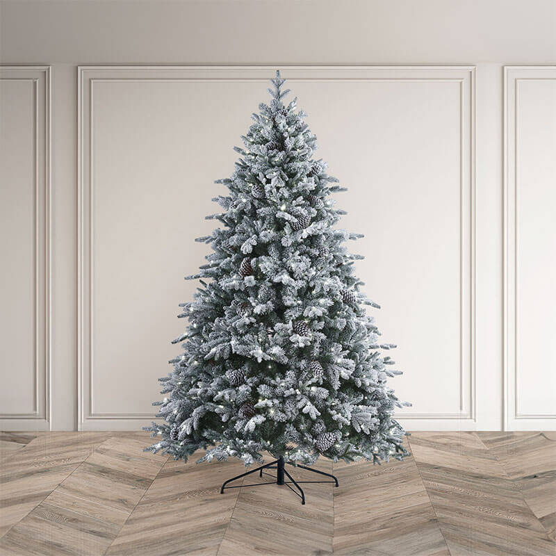 6.5ft Winterfold Fir Artificial Indoor Christmas Tree - Frosted with LEDs