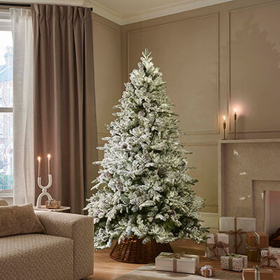 6.5ft Winterfold Fir Artificial Indoor Christmas Tree - Frosted