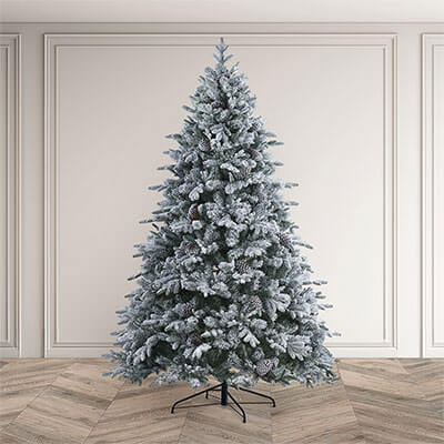 7.5ft Winterfold Fir Artificial Indoor Christmas Tree - Frosted