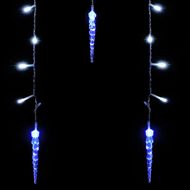 240 Icicle Lights with White & Blue LEDs