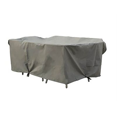 Bramblecrest 180 x 105cm Rectangle Firepit Table Set Cover - Khaki