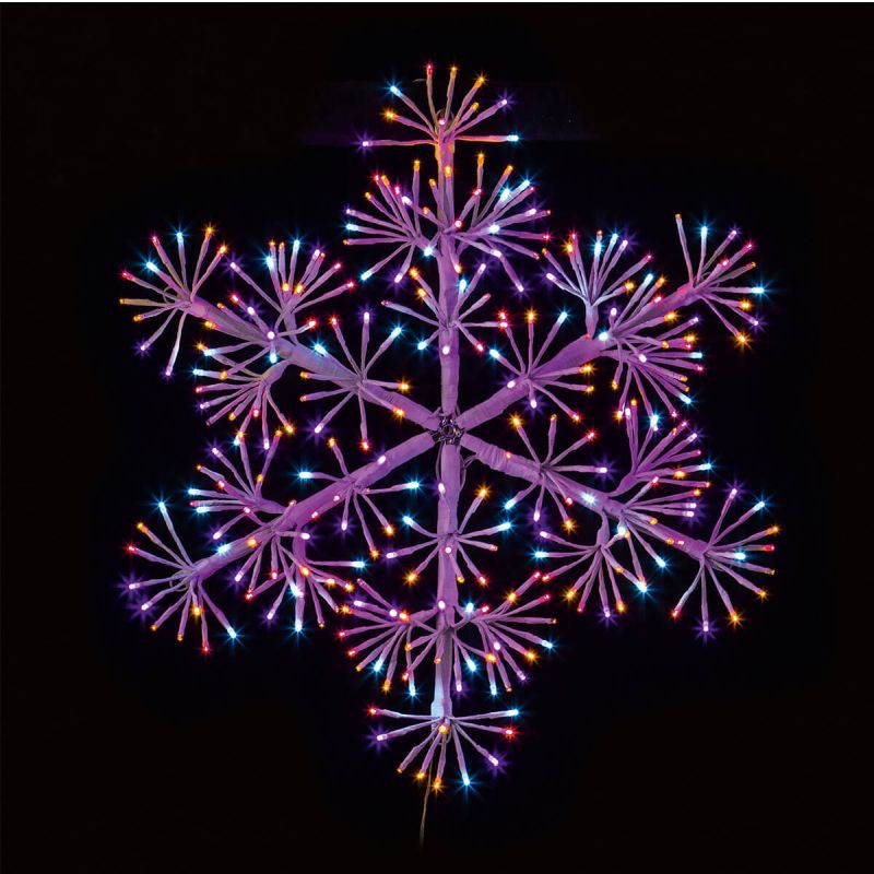 60cm Rainbow Starburst Snowflake