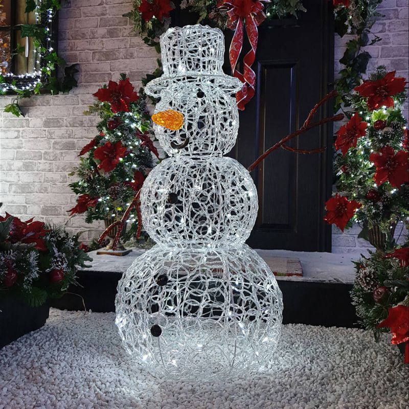 90cm Acrylic Snowman - Cool White