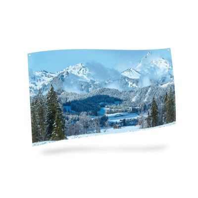 Christmas Village Background Cloth - Mountain Landscape (150 x 75 cm)