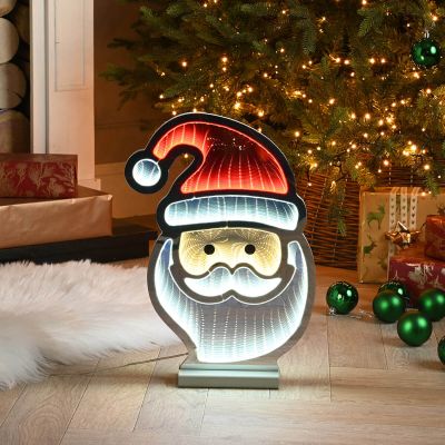 Santa Face Infinity Light - Christmas Indoor Light (40cm Height)