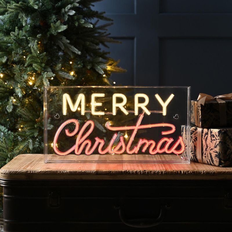 Merry Christmas Neon Flex Sign - Christmas Indoor Light (43cm Length)