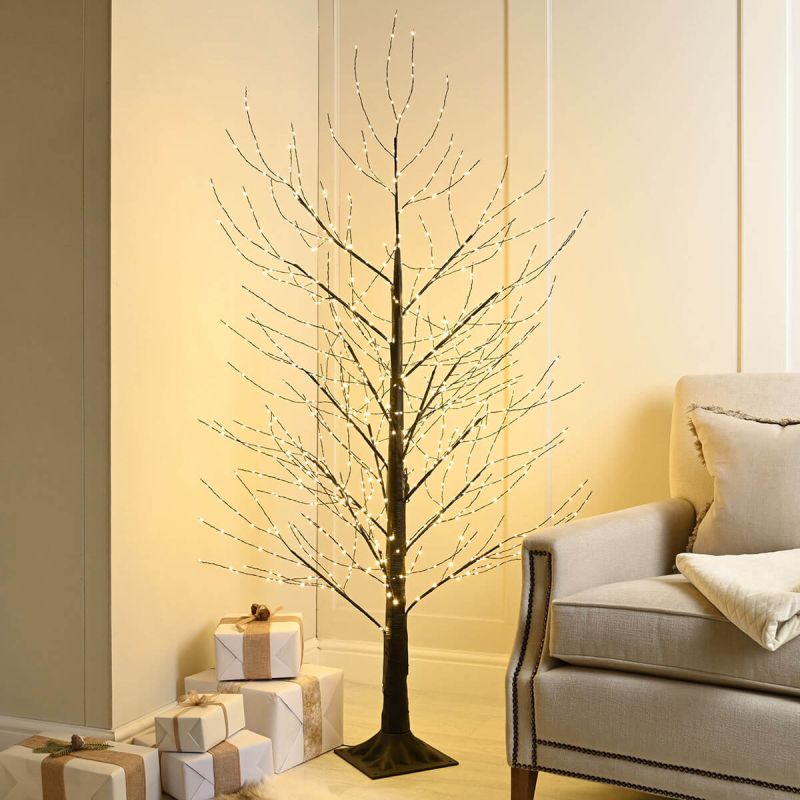 Black Micro Dot Tree With 500 Warm White LEDs - Christmas Indoor Light (120cm Height)