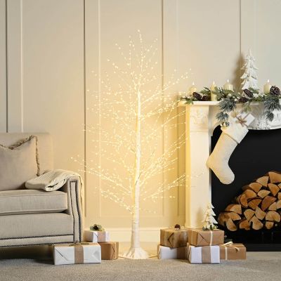 White Micro Dot Tree With 500 Warm White LEDs - Christmas Indoor Light (120cm Height)