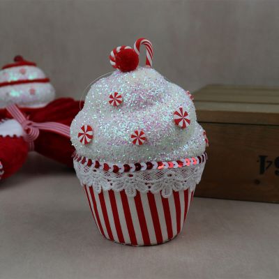 17cm Frosted Peppermint Cupcake